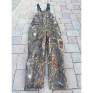 NEW VIEW Camo Hunting Overalls Warm Fleece Lined Men Sz Large